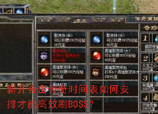 �¿��ϻ�����ʱ�����ΰ��Ų��ܸ�ЧˢBOSS��