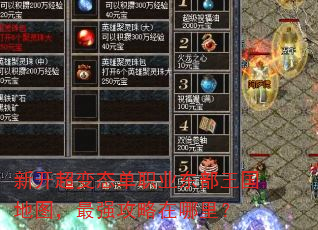 新开超变态单职业东部王国地图,最强攻略在哪里? 新开超变态单职业东部王国地图,最强攻略在哪里?