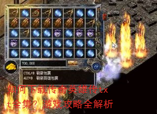 如何下载传奇英雄传txt全集?游戏攻略全解析 如何下载传奇英雄传txt全集?游戏攻略全解析